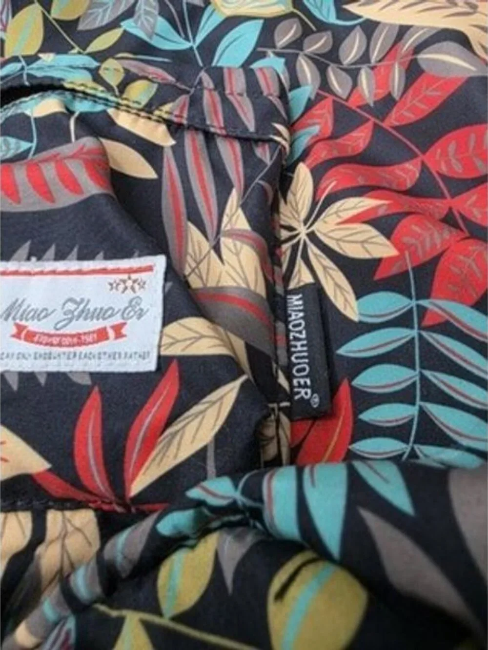 MIAOZHUOER Bright Tropical Hawaiian Print Backpack Clean